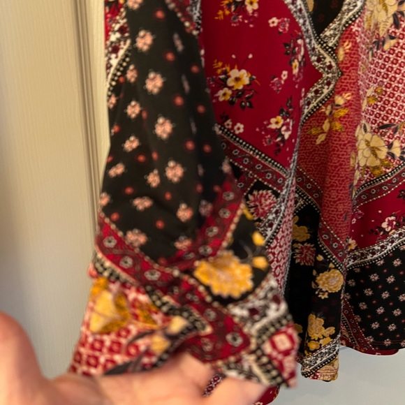 Westport Boho Patchwork Print Flounce Tunic Top Sz 2X - Picture 4 of 6
